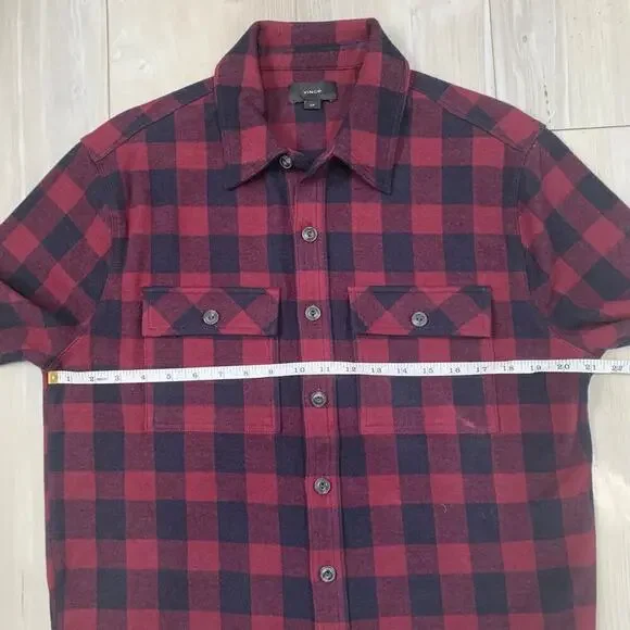 Vince Men's Plaid Flannel Size S - Picture 2 of 5